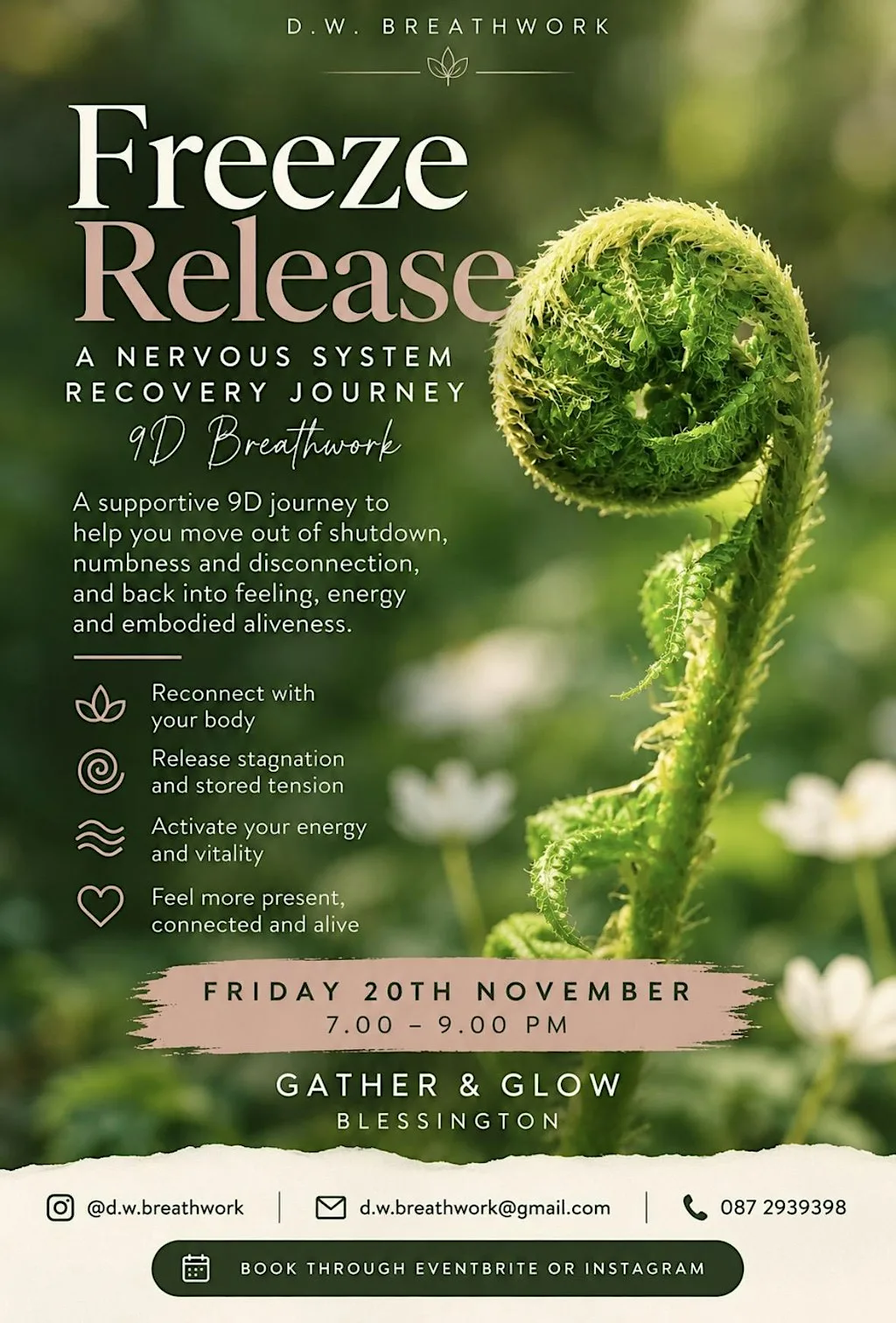 9D Breathwork- Freeze Release at GATHER & GLOW BLESSINGTON