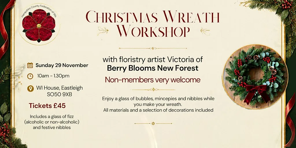 Christmas Wreath Making Workshop at WI House