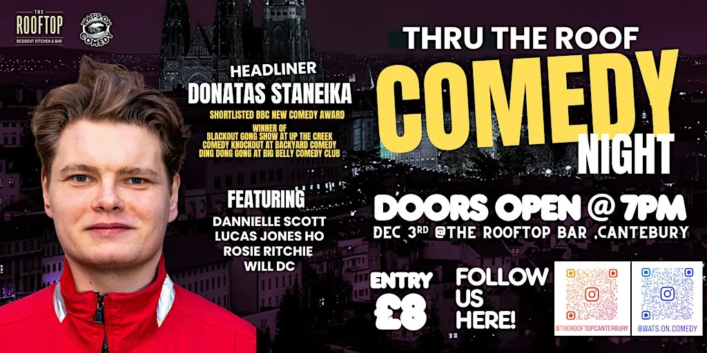 Thru The Roof Comedy Night With Donatas Staneika at 8 St Margaret's St