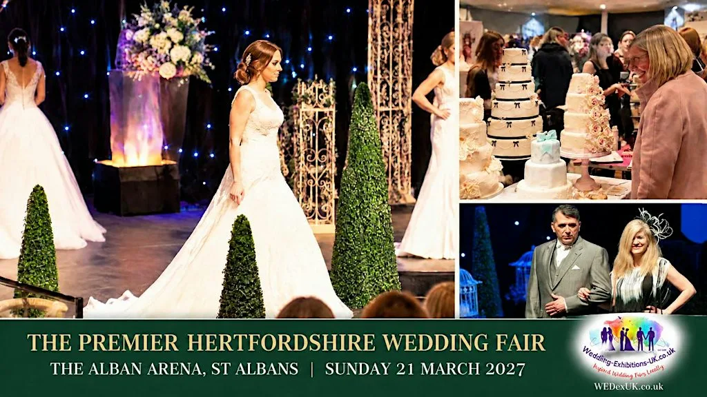 The Premier Hertfordshire Wedding Fair, St Albans, 21st March at The Alban Arena (Theatre)