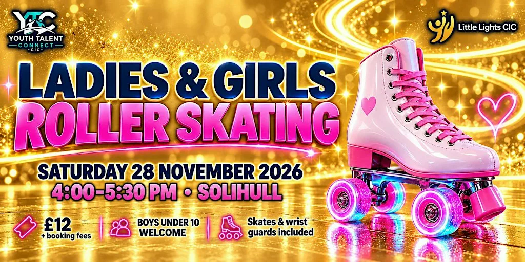 Ladies & Girls Roller Skating – Boys Under 10 Welcome | Solihull