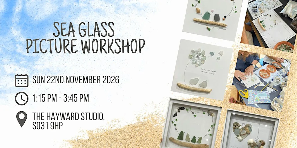 Sea glass pictures workshop with Han-made Coastal Art