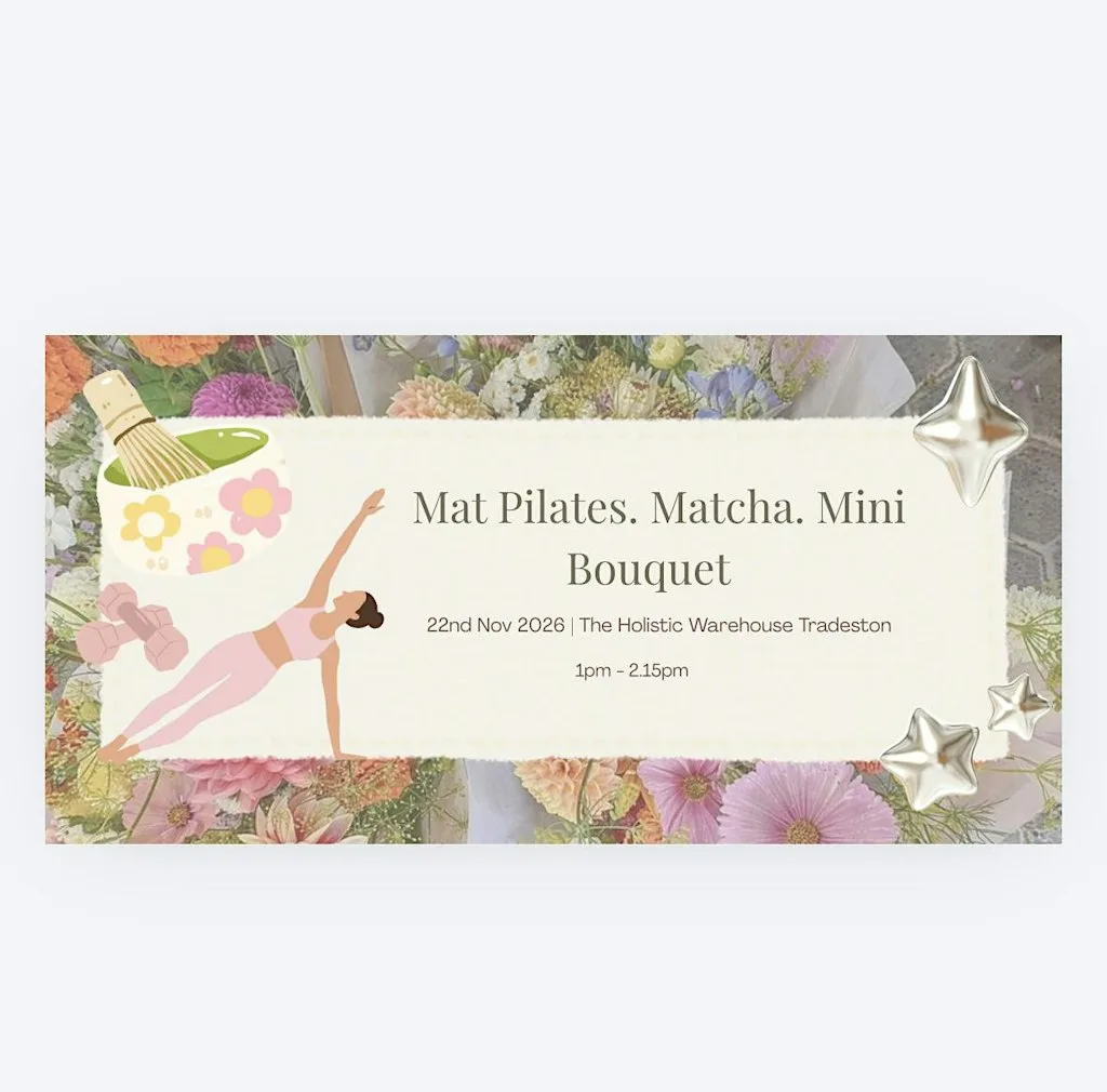 Mat Pilates. Matcha. Mini Bouquet