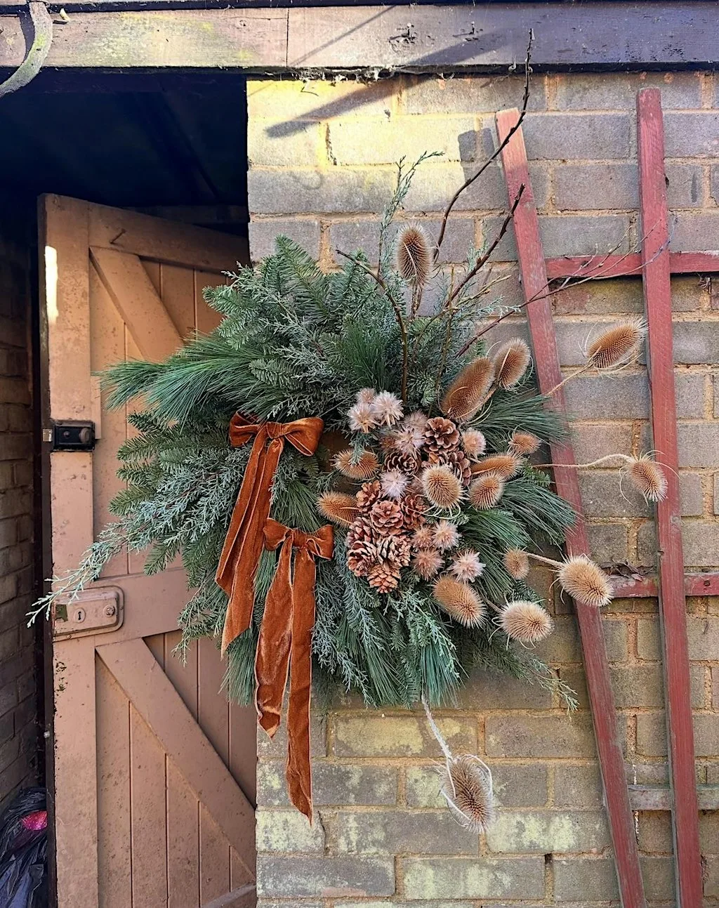 Christmas wreath making at Dafs studio