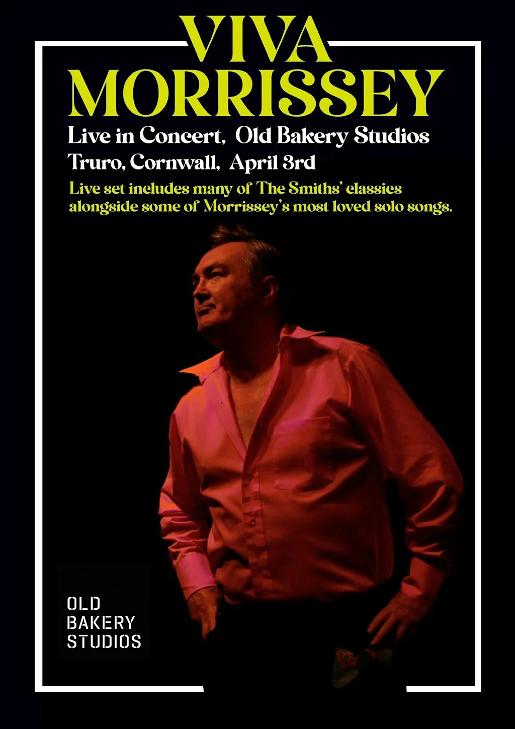 Viva Morrissey - The UK's Ultimate Morrissey and The Smiths Tribute Act. at Old Bakery Studios