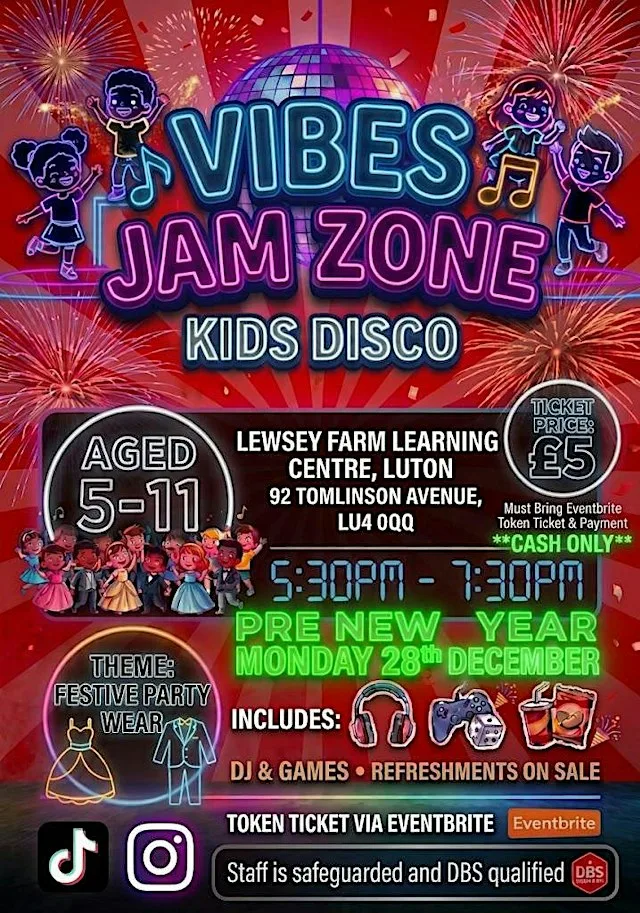 5 to 11 Years Old Disco (Pre New Year Party) £5