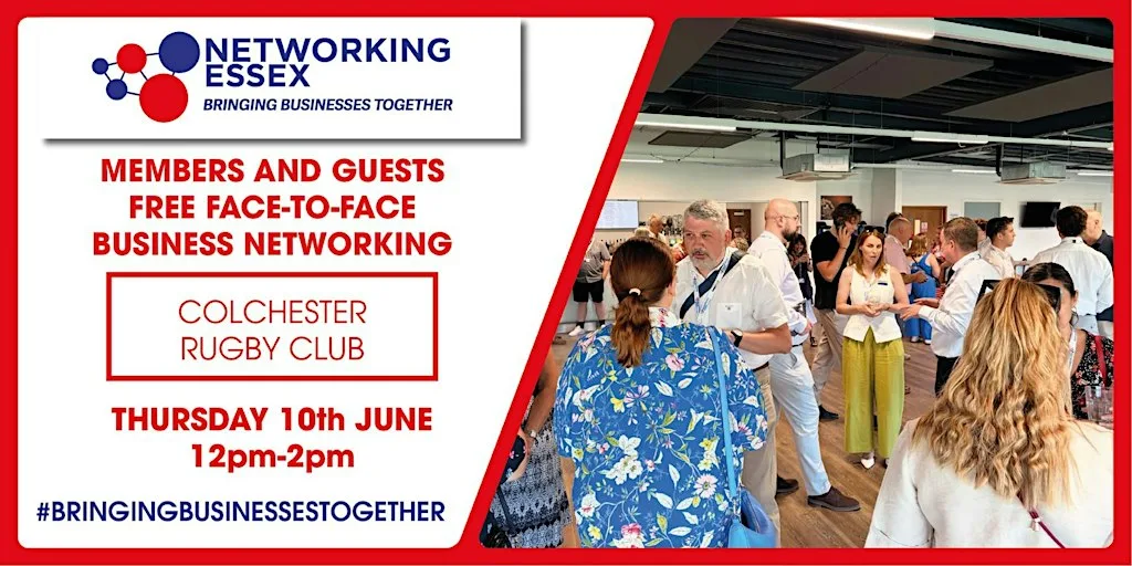 (FREE) Networking Essex Colchester Thursday 10th June 12pm-2pm