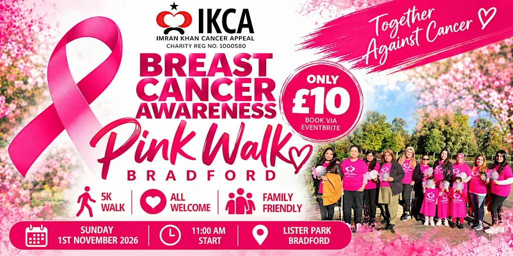 Imran Khan Cancer Appeal 5K Pink Walk - Bradford at Lister Park