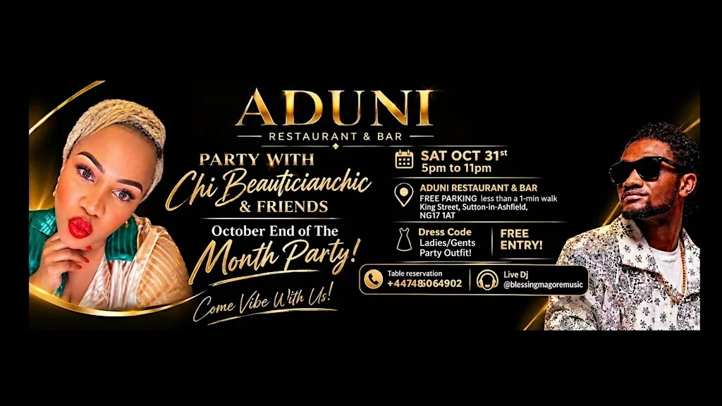 NOTTINGHAM LINK UP PARTY| LINK UP PARTY IN NOTTINGHAM | SUTTON NG17 1AT at Aduni Restaurant & Bar