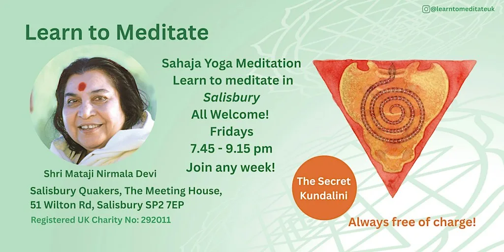 Learn to Meditate in Salisbury - Free 11 week course - Secret Kundalini at Salisbury Quakers