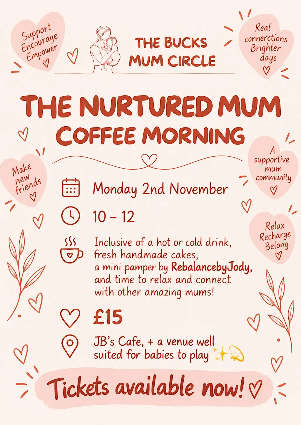 The Nurtured Mum Coffee Morning at JB’s Cafe