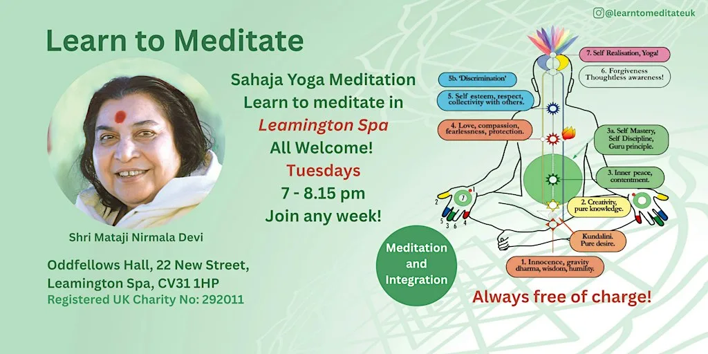 Learn to meditate - Free Course- Leamington Spa - Meditation & integration at The Oddfellows