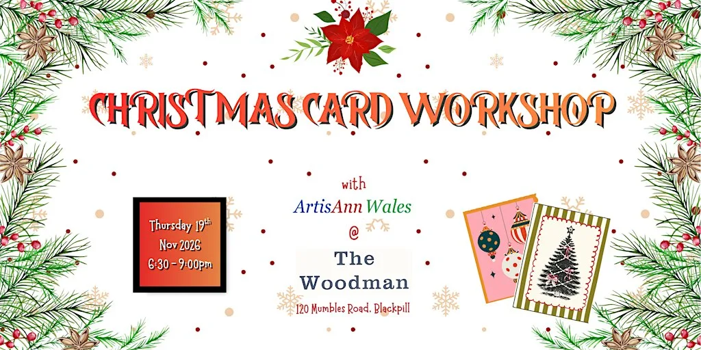 Christmas Card Workshop at The Woodman at The Woodman