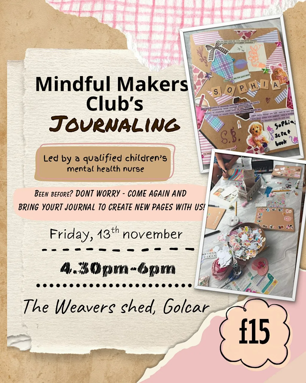 Mindful Makers Club: Journaling & Creative Expression Workshop