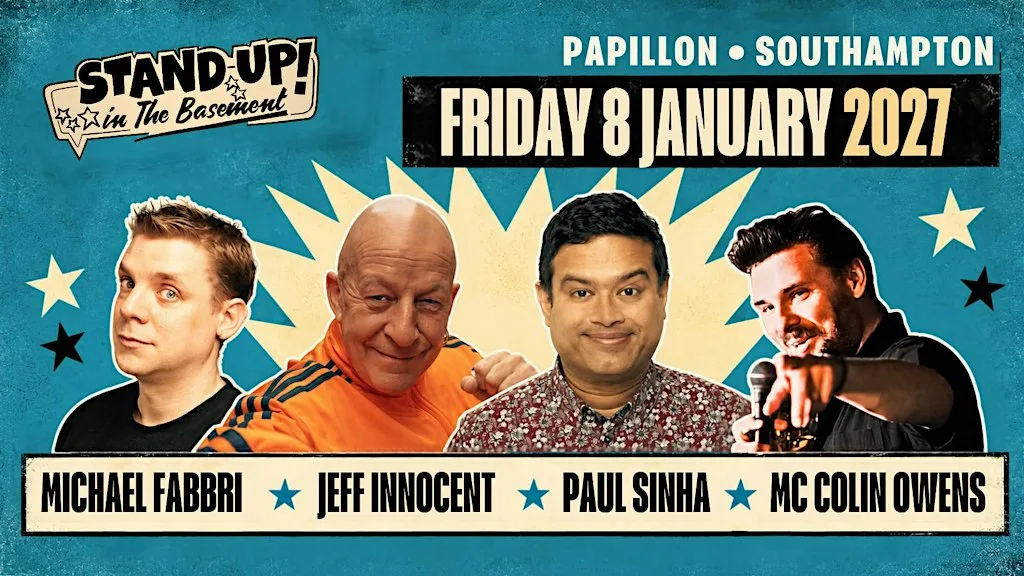 Stand Up Comedy Ft Michael Fabbri, Jeff Innocent & Paul Sinha at Papillon