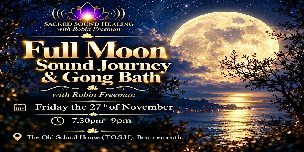 Full Moon Candlelight Sound Journey & Gong Bath - Bournemouth at The Old School House Boscombe