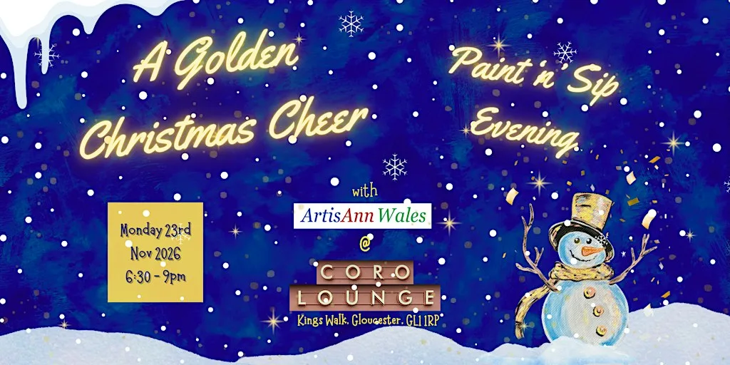 A Golden Christmas Cheer Paint and Sip Evening at Coro Lounge