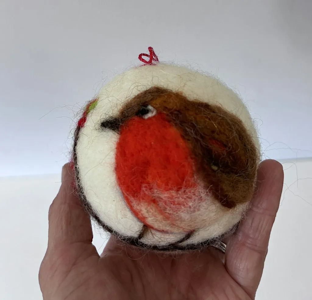 Felting by firelight