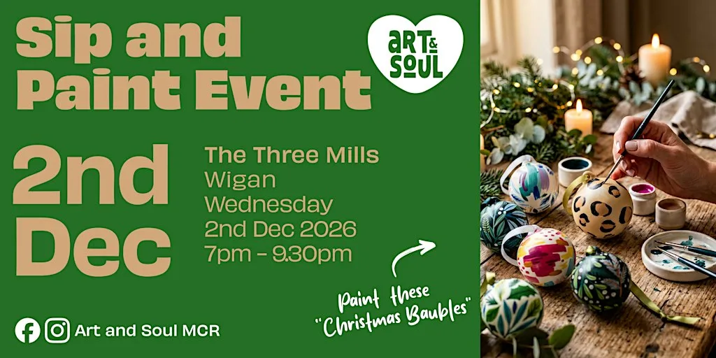 Sip and Paint Event at The Three Mills, Cotton Works, Wigan at The Three Mills