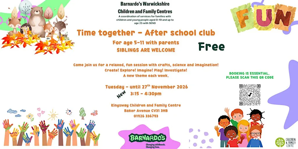 TIME TOGETHER-After School Club for children aged 5-11y- Kingsway CFC at Kingsway Children & Family Centre