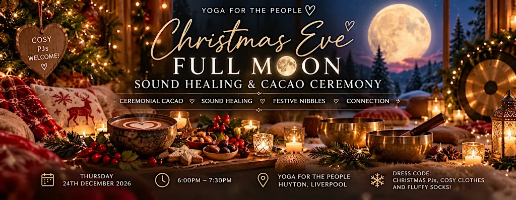 Christmas Eve Full Moon Sound Healing & Cacao PJ's Ceremony at Yoga for the People