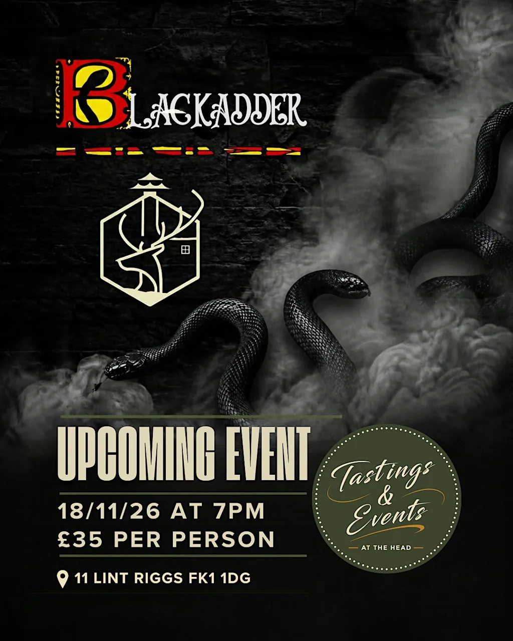 Blackadder Tasting at The Head - Whisky & More Falkirk