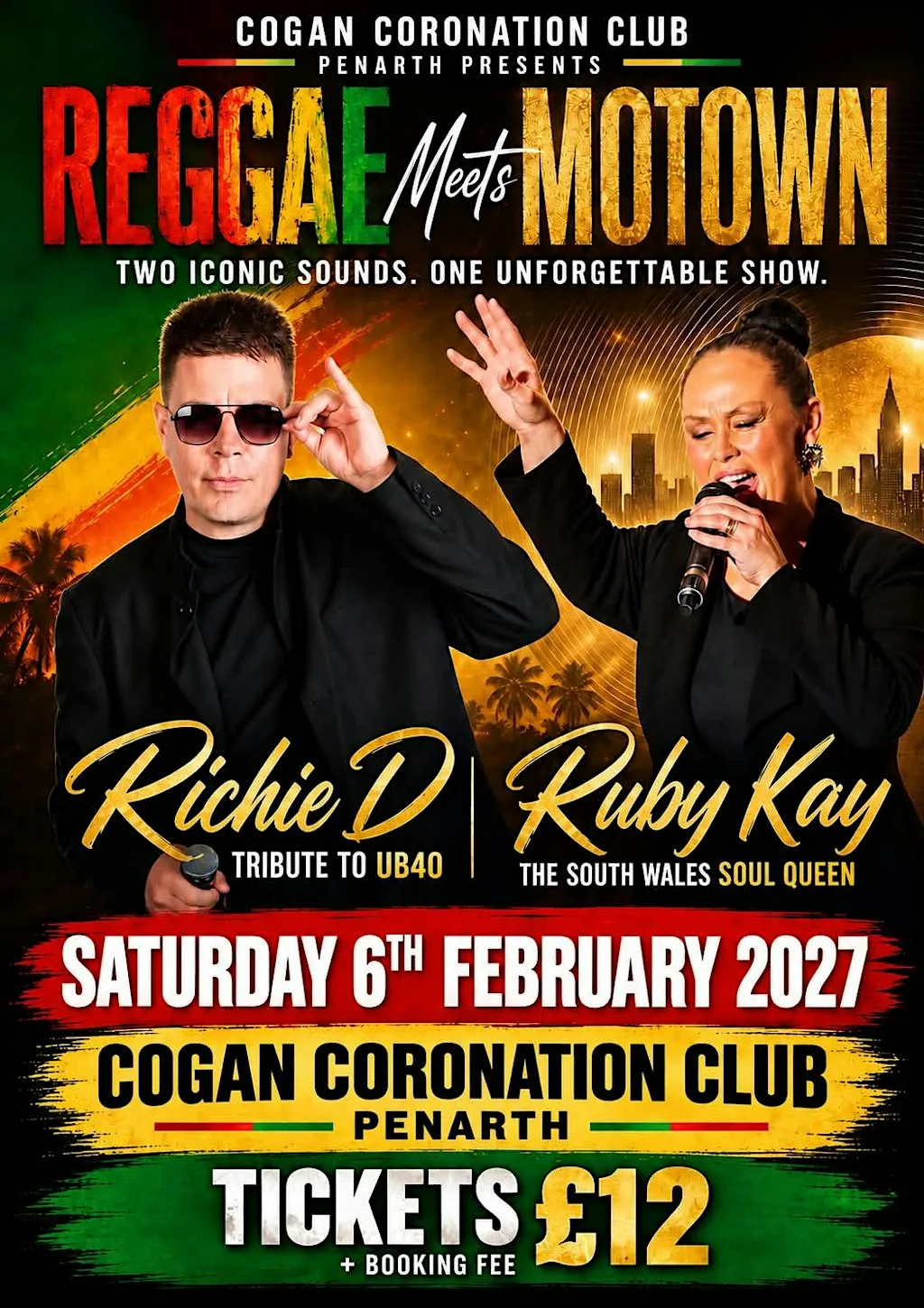 REGGAE MEETS MOTOWN at Cogan Coronation Club & Institute