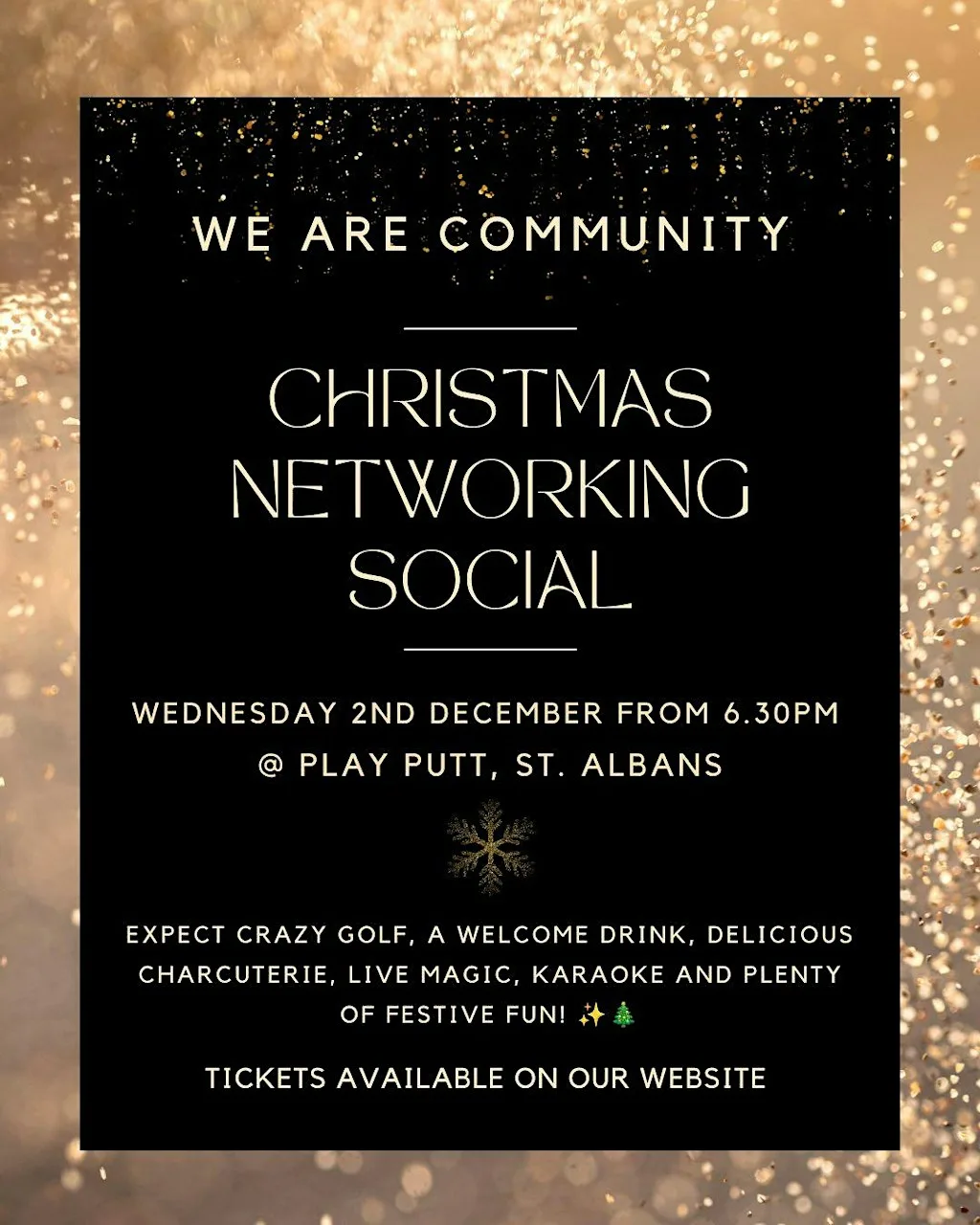 We Are Community Christmas Networking Social