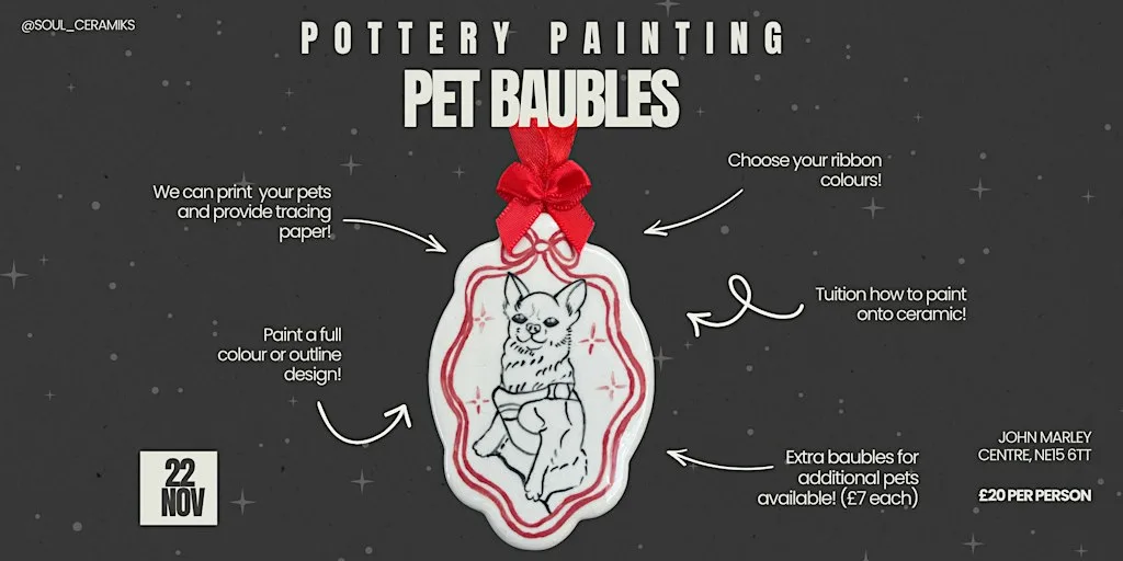 Pet Baubles - Pottery Painting Workshop