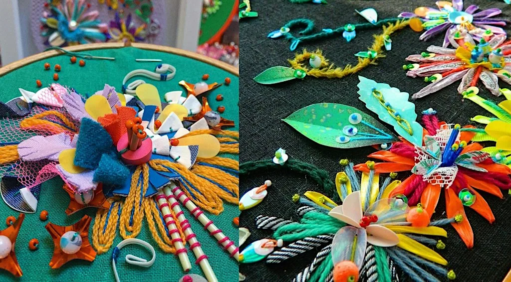 Fantasy Florals Embroidery at Sunny Bank Mills Gallery
