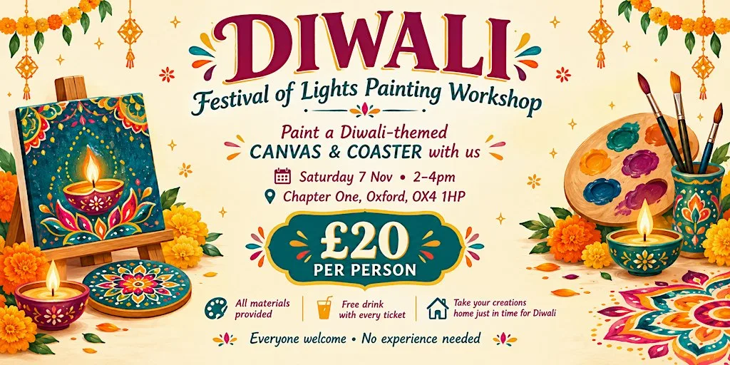 Diwali Painting Workshop: Paint a Diwali themed Canvas & Coaster | Oxford at Chapter One