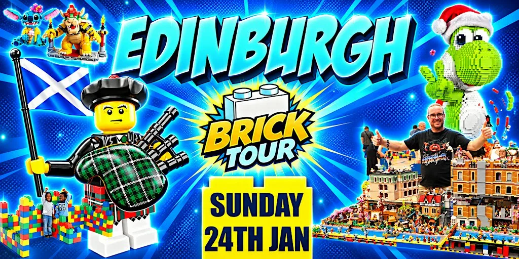 Huge Lego Brick Tour EDINBURGH– Rare & Retired Sets, Displays & Family Fun at Meadowbank Sports Centre