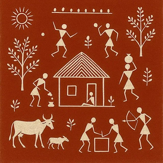 Members Takeover The Learning Centre: Warli Painting on Handmade Paper