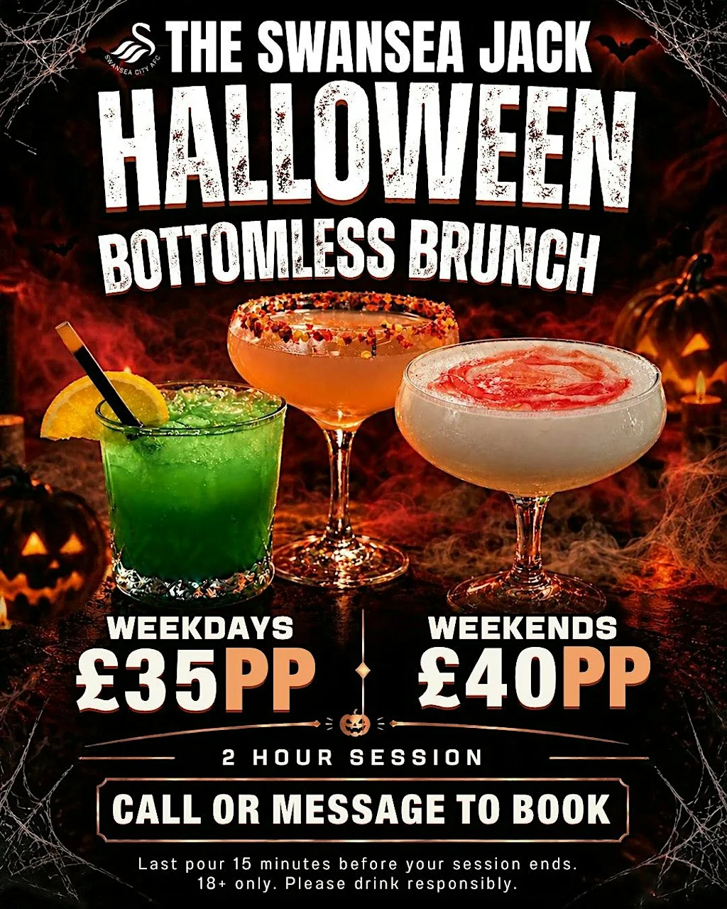 Halloween Bottomless Brunch at 19 Little Wind St