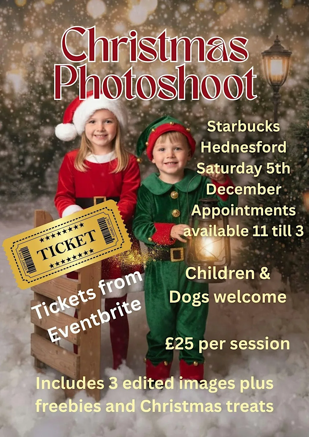 Christmas Mini Photoshoots at Starbucks: Festive Fun for Families & Furry F
