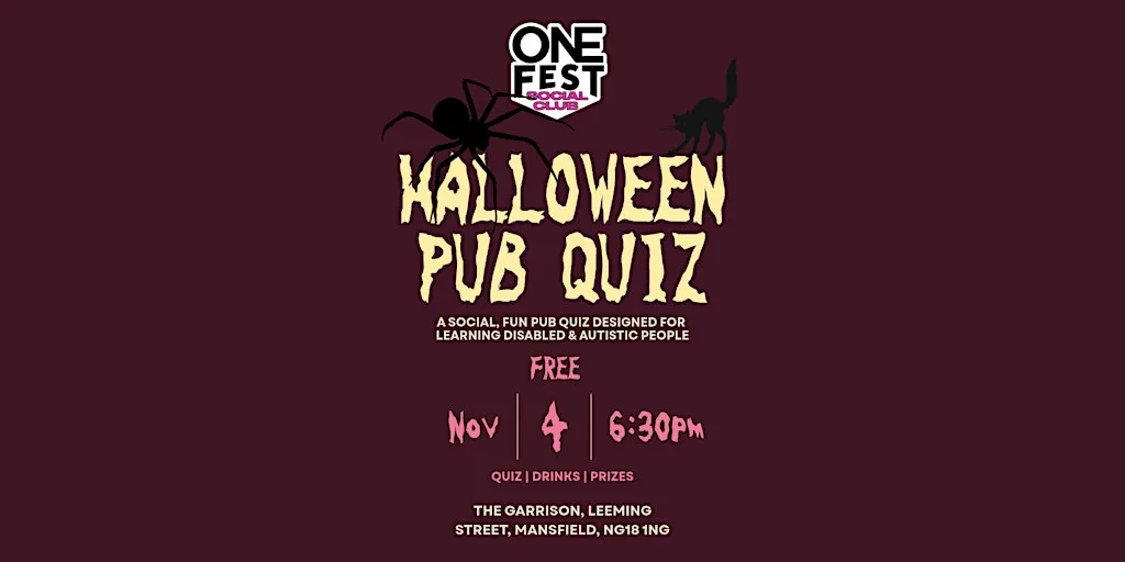 OneFest Social Club Halloween Pub Quiz at The Garrison Mansfield