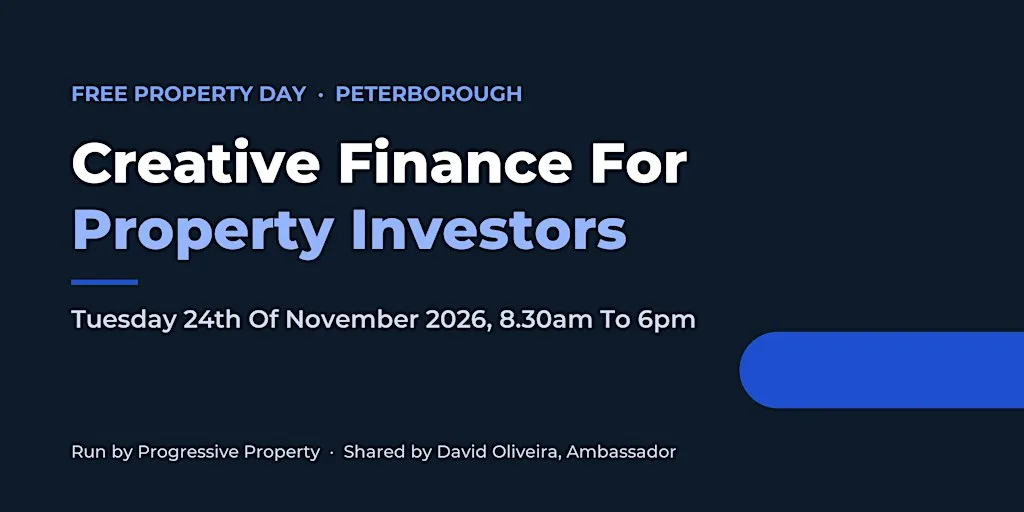 Free Creative Finance Property Day For Lincolnshire Investors, Peterborough at Progressive Property Training Academy