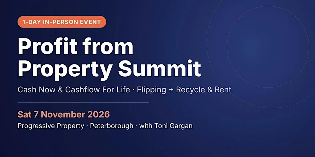 Free Property Investing Event: Profit from Property Summit – Peterborough at Progressive Property Training Academy