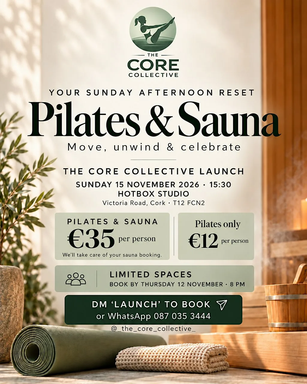 Sunday Reset - Mat Pilates & Sauna