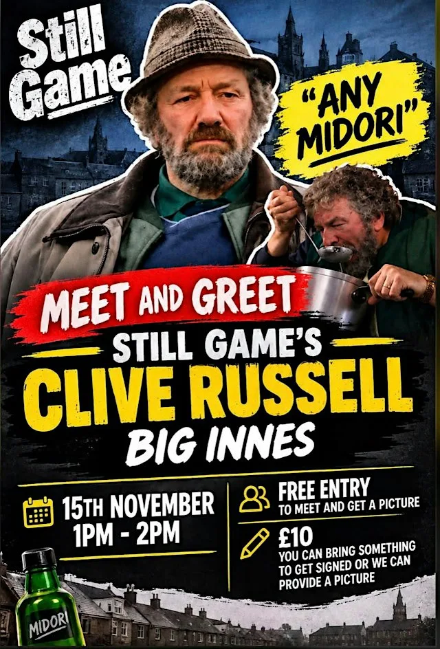 BIG INNES STILL GAME MEET & GREET at EDS MEMORABILIA