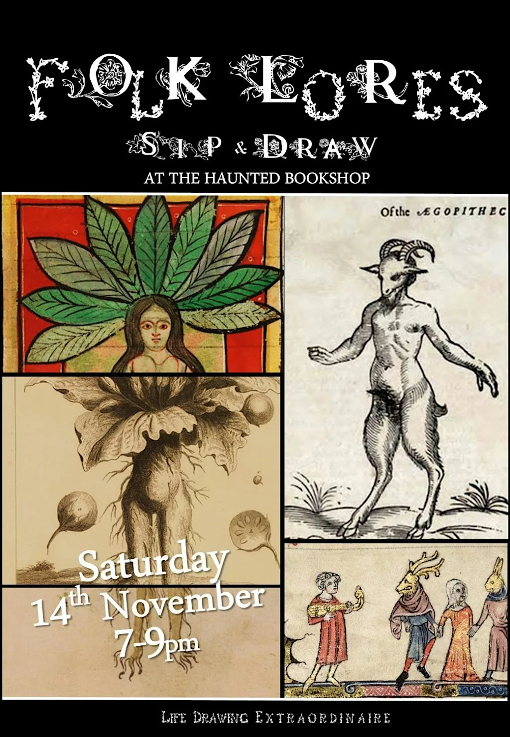 Folk Tales Sip & Draw at The Haunted Bookshop