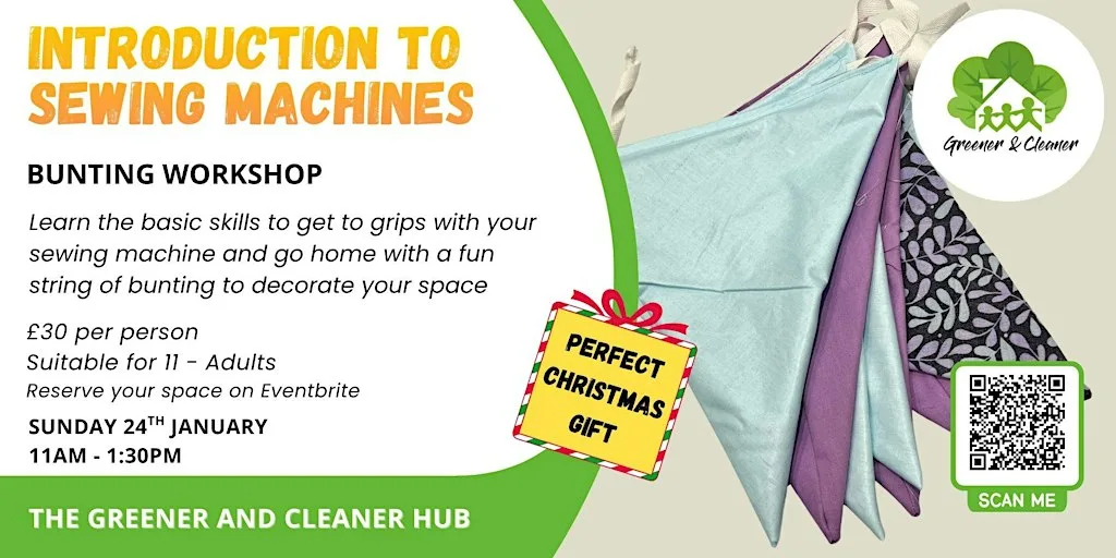 Introduction to Sewing Machines - Bunting Workshop at The Hub, The Glades, Bromley