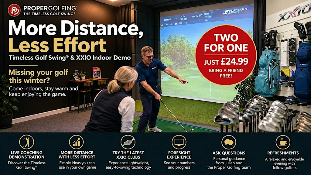 More Distance, Less Effort: Timeless Golf Swing® & XXIO Indoor Demo