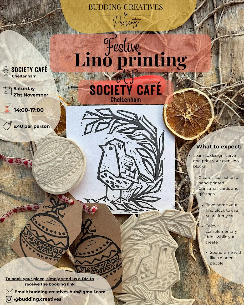 Festive Lino Printing at Society Café