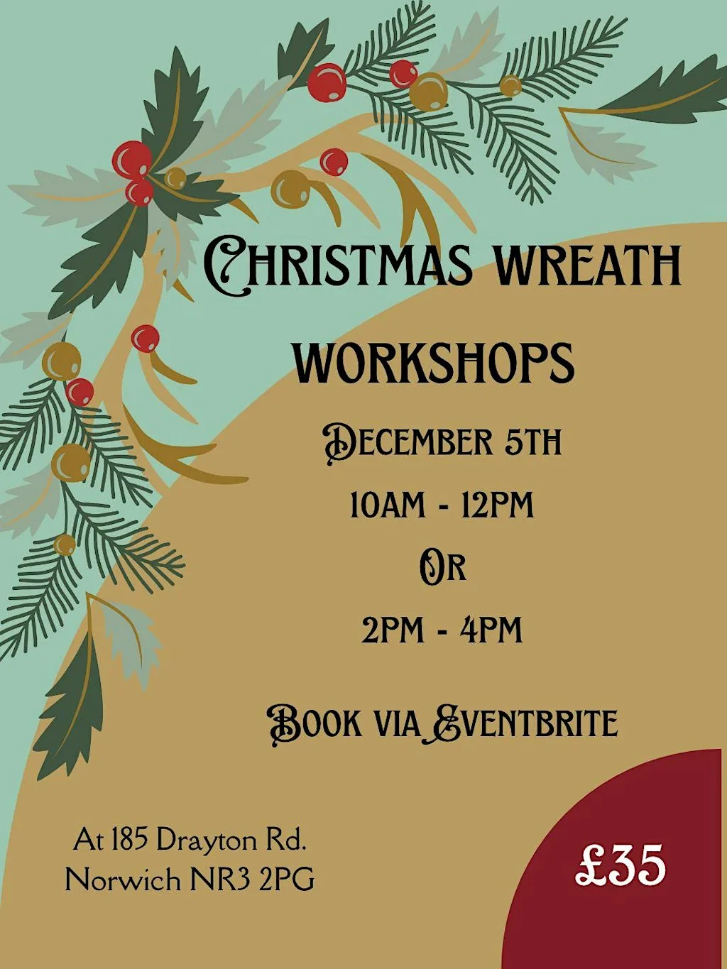 Christmas Wreath Workshop (Afternoon Session)