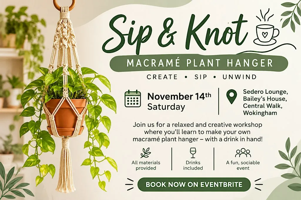 Sip & Knot (Macrame Plant Hanger)