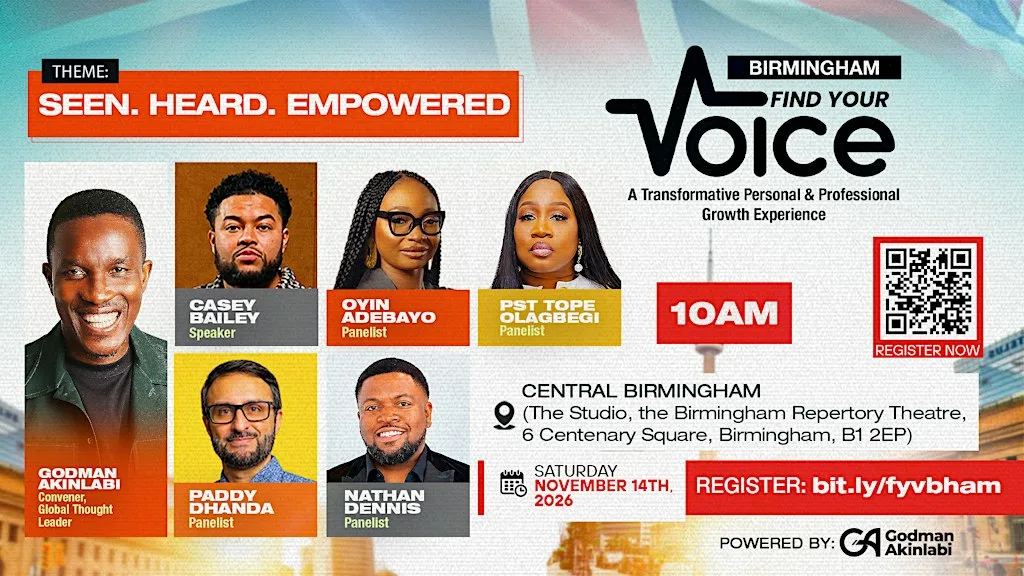 Find Your Voice Birmingham with Godman Akinlabi
