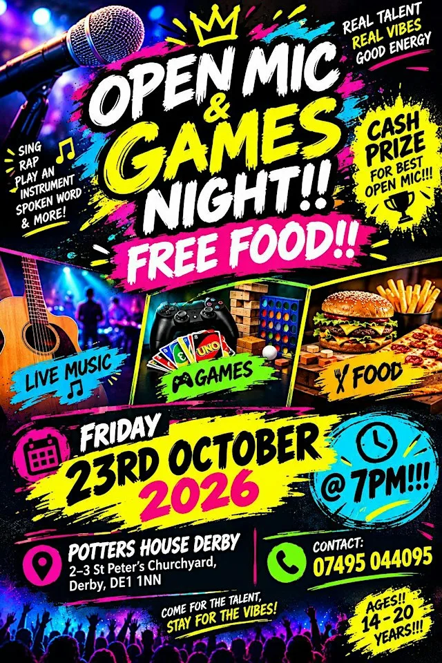 Youth Open Mic & Games Night | Free Food & Cash Prize