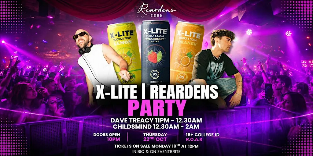 Reardens - X Lite Party - Thursday 22nd October at Rearden's Bar