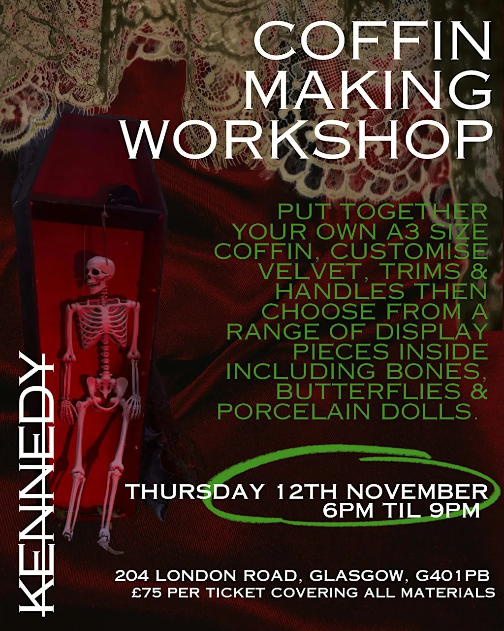 COFFIN MAKING WORKSHOP at KENNEDY